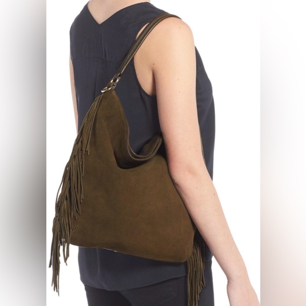 Rebecca Minkoff Brown Leather Fringe Shoulder Bag